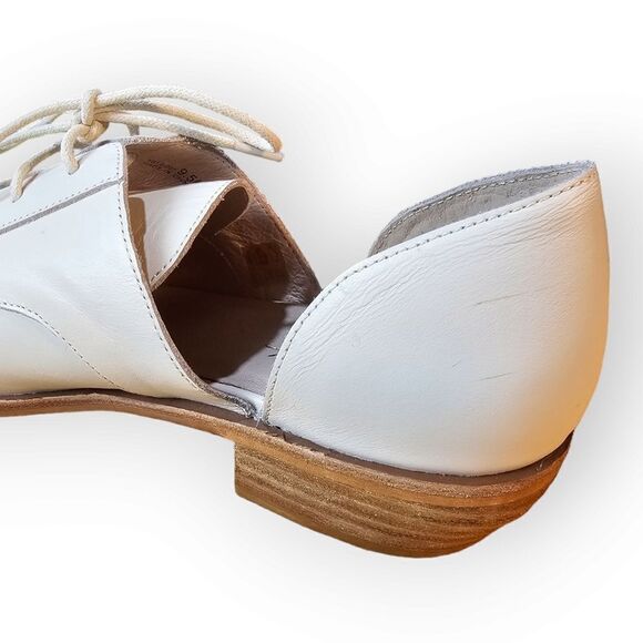 42 Gold White Bone Lace Up Loafers 9.5 - Picture 5 of 13